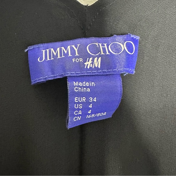 Jimmy Choo x H&M LIMITED EDITION Black Beaded Cocktail Dress Size 4 - Picture 6 of 10